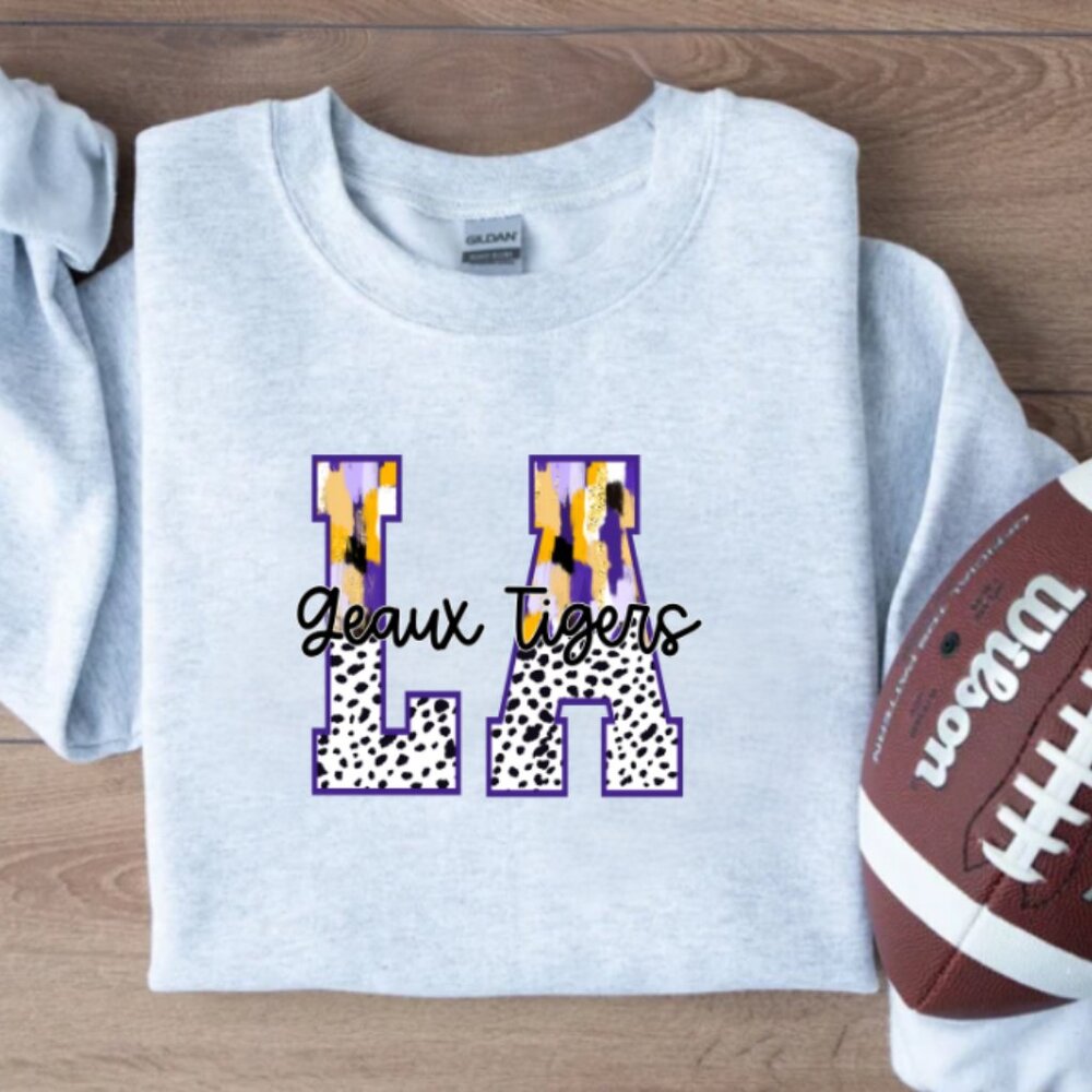 Louisiana Geaux Tigers Sweatshirt (Brushstroke)